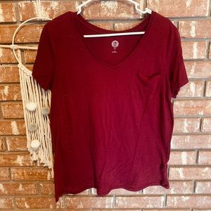 Sonoma Relaxed Red Tee Size M